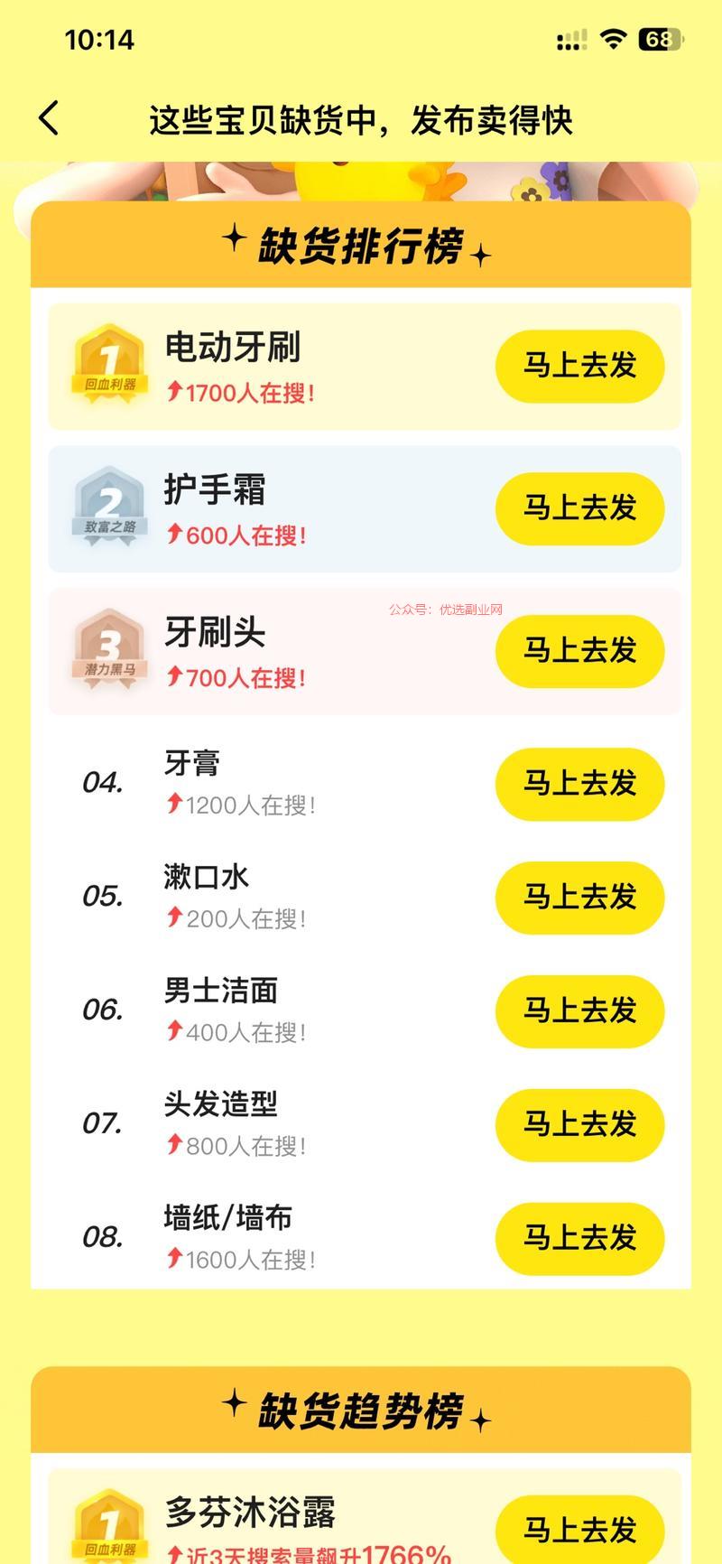 闲鱼缺货排行榜 和 缺…#情报-搞钱情报论坛-网创交流-优选副业网
